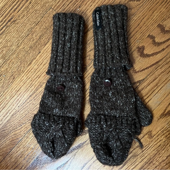 Calvin Klein Gloves/Mittens, Brown - Picture 3 of 3